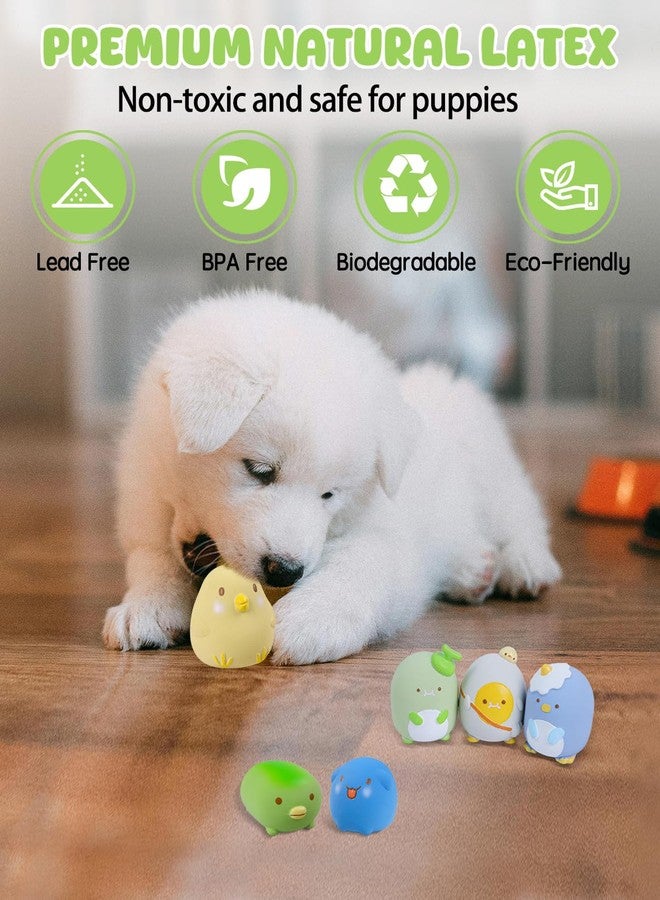 SCHITEC Dog Toys Squeaky, Interactive Animal Puppy Toy Pack, Cute Latex Rubber Squeak Pet Balls for Puppies Mini Small Breed Dogs - Image 5